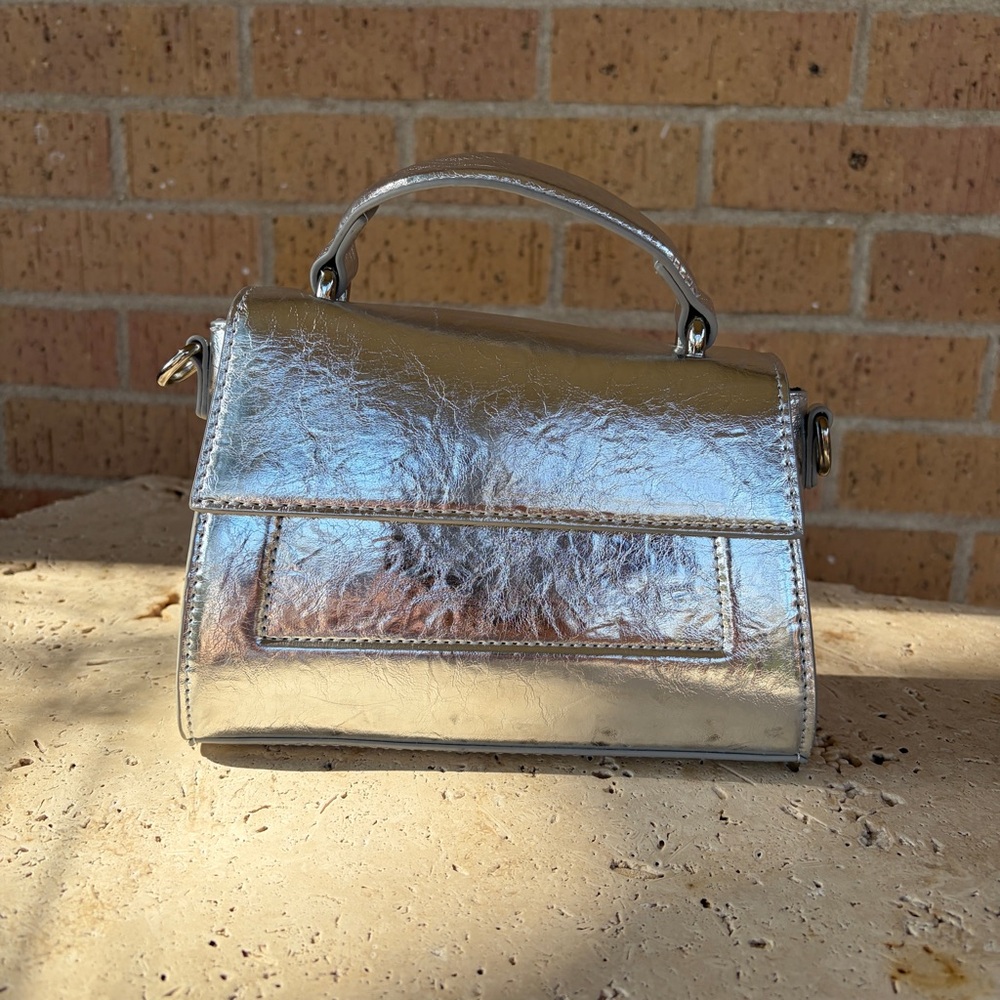 Madden Girl Shiny‎ Silver Mini Bag